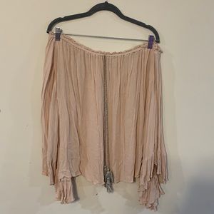 OFF THE SHOULDER PONCHO L/S